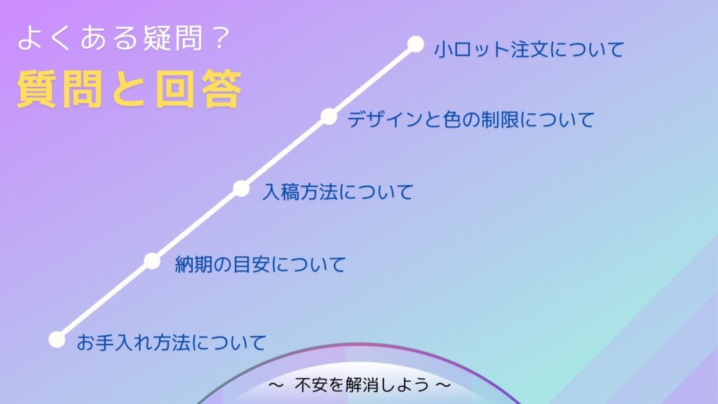 オリジナルアクリルコースター制作のよくある質問と回答
