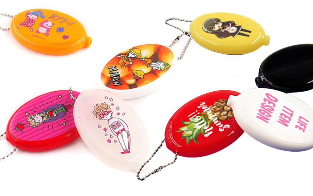 水に強く耐久性の高いラバーコインケースは野外イベントに最適