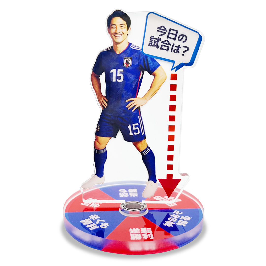 オリジナル くるくる回転アクリルスタンド
1段タイプ/スポーツ応援グッズ系
オリジナルグッズ OEM制作サンプル