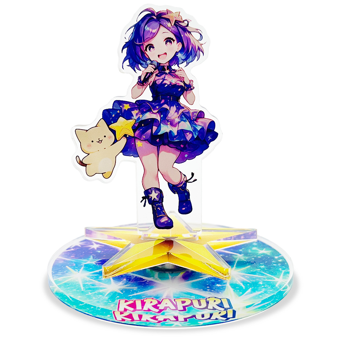 オリジナル くるくる回転アクリルスタンド
2段タイプ/アニメ・漫画・ゲーム系
オリジナルグッズ OEM制作サンプル