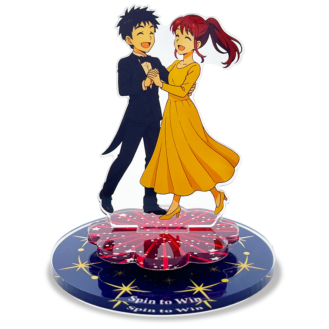 オリジナル くるくる回転アクリルスタンド
2段タイプ/アニメ・漫画・ゲーム系
オリジナルグッズ OEM制作サンプル