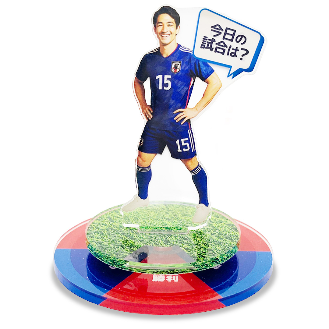 オリジナル くるくる回転アクリルスタンド
2段タイプ/スポーツ応援グッズ系
オリジナルグッズ OEM制作サンプル