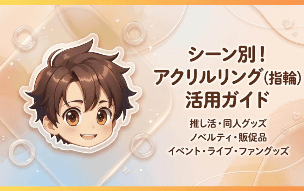 シーン別活用ガイド｜アクリルリング（指輪）はどんな場面で使える？