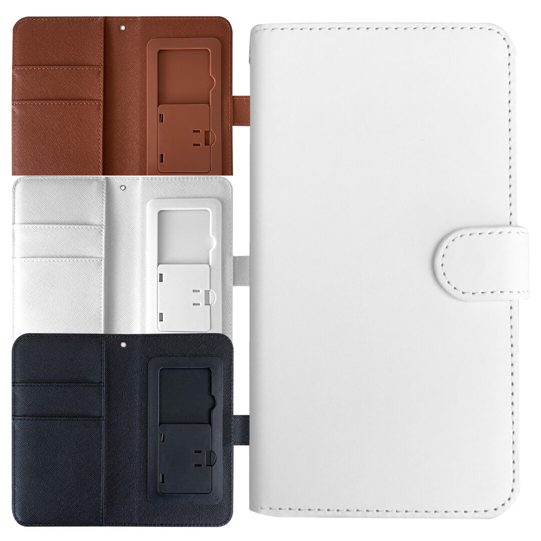 無地販売】全機種対応手帳型スマホケースに関連するオリジナルグッズ